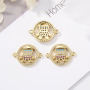 CZ8148 Fashion kids charms connector for bracelet children jewelry accessories  cubic zircon boy and girl connector findings