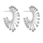 EC1802 2022 New Chic 18k Gold Plated Rainbow Zircon Cubic Zirconia CZ Micro Pave Hoops Everyday Earring for Women