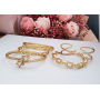 BC2027 Chic 18k Gold plated Diamond CZ Micro Pave Cross Star Curb Cuban Chain Handcuff Cuff Stacking Bangle Bracelets
