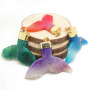 JF6590 Fashion new style gold bali agate whale tail pendant,dolphin tail pendant
