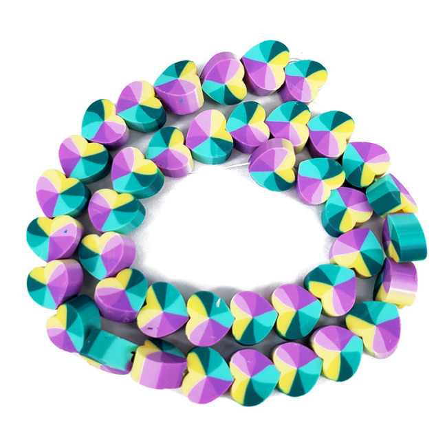 Colorful Clay Jewelry Beads Rainbow Polymer Clay Smiley Heart Skull Flower Animal Jewelry Spacer Coin Beads for Kids Jewelry
