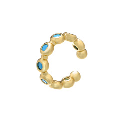 EC1240 Dainty Minimal No Piercing CZ Micro Pave Huggies,Ear Cuffs,Tiny Diamond Gold Hoop Cuff Earring