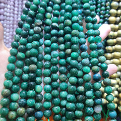 SB7180 Genuine Natural Fuchsite Gemstone Stone Beads Green Mica Muscovite Beads