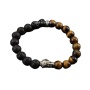 BRU0734 lava & tigereye beaded buddha head bracelet,fashion Astrology bracelet