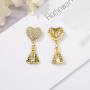 CZ8157 Hot Sale Beautiful Zircon Micro Pave Heart Necklace Pendant  For Jewelry