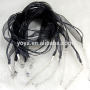 BC0307 Wholesale Silk Organza Voile Ribbon Cord Necklace with Lobster Clasp