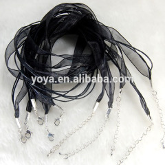 BC0307 Wholesale Silk Organza Voile Ribbon Cord Necklace with Lobster Clasp BC0307 Wholesale Silk Organza Voile Ribbon Cord Necklace with Lobster Clasp