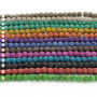 LB1016 In Bulk colorful Volcanic rock lava round beads,multicolor lava beads