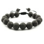 BRS1630 fashion lava handmade knot bracelet hand macrame wave men bracelet with gemstone bead