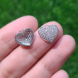 #6 heart/silver