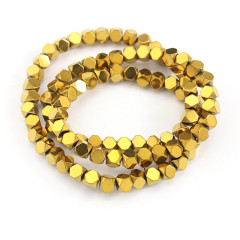 HB3125 Silver gold hematite gemstone beads,faceted square cube loose hematite stone beads HB3125 Silver gold hematite gemstone beads,faceted square cube loose hematite stone beads