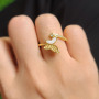 RM1386 18K Gold CZ Micro Pave Baguette ring, cubic zirconia Virgin Mary Virgen de Guadalupe ring, Zircon Flower Butterfly Rings,