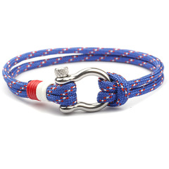 BM3007 Fashion stainless steel terylene cord men's bracelet, polyester fibre with steel horseshoe connector wrist rope bracelet BM3007 Fashion stainless steel terylene cord men's bracelet, polyester fibre with steel horseshoe connector wrist rope bracelet