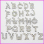 JFL1019 15mm Bling Rhinestone crystal alphabet initial letters charms,letter pendant charms