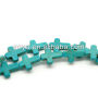 TB0164 loose stone beads 12x16mm menmade Howlite Turquoise Cross