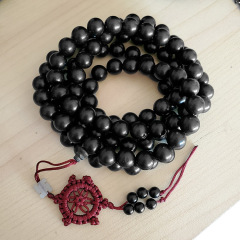 SB0705 Wholesale Black Ebony Natural Wood Beads, 108 Sandalwood Beads,Aromatic Buddha Meditation Beads