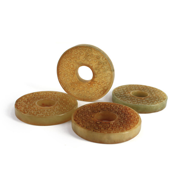 JF7004G Big Natural Xiu Jade Donut Charm Pendants