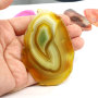 JF7275  White Fuchsia Black Blue Yellow Red Orange Agate Slice Pendants,Agate Slabs