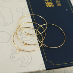 EK1001 High Quality Plating Thin Hoop Earrings, 18k Gold Plated Hoops, Skinny Hoop Earrings