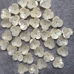 SP4234 Half drilled hole MOP shell carved flower beads,white mother of pearl flower beads