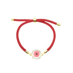 BC1352 fashion colourful evil eyes women bracelet ,trendy adjustable cubic zircon eyes cord ladies bracelet