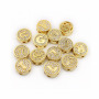 CZ6760 18k gold CZ Micro pave Alphabet Initial Spacer Beads Cubic Zirconia Diamond Letter Beads for Jewelry Making