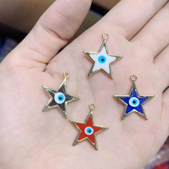 JS1523  Chic Enamel Gold Plated Evil Turkish Eye Star Heart Charm Pendants
