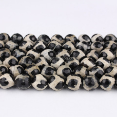 AB0039 Hot Sell Faceted Tibetan Agate Beads, Dzi Agate Beads