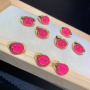 RA1005 New Dainty Minimalist Bling 18K Gold Plated Neon Rainbow Enamel Smile Face Smiley Open Rings For Women Ladies