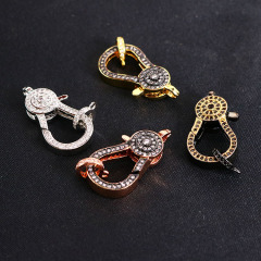 CZ7817 Pave Diamond CZ Micro Lobster Clasps for Jewelry necklace making