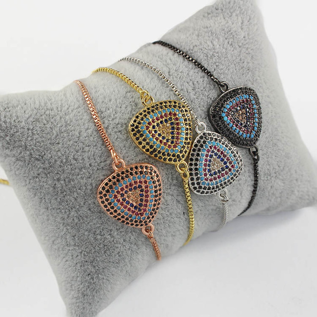 BRZ1363 Fashion cz pave chain bracelet for women