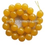 MJ3034 Faceted dyed yellow jade gemstone beads