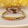 BRH1011 dainty Petite mini tiny seed beaded string Layering bracelet