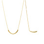NS1204 High Quality Non Tarnish 18k Gold Plated Stainless Steel Curved Tube Snake Chain Necklace For Women Ladies