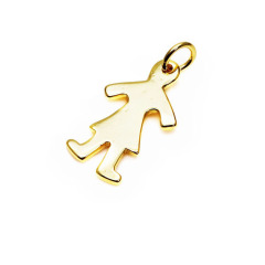 CZ8503  Mini Little 18k Gold Zircon CZ Micro Pave  Boy and Girls Kids Children Charms for Bracelet Earring Jewelry Making