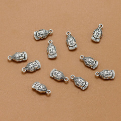 JFA1020 Fashion antique silver tone buddha face head charm pendants