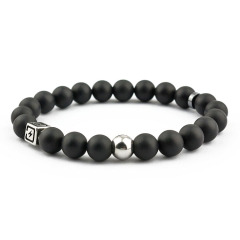 BN3013 gemstone onyx stainless steel men bracelet, stone bead matte agate stainless steel bracelet BN3013 gemstone onyx stainless steel men bracelet, stone bead matte agate stainless steel bracelet