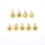 CZ8212 Dainty Mini Small Clear CZ Evil Eyes Charm,Tiny Minimal Zircon Cubic Zirconia Evil Eyes Charm Pendant