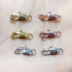 JF1329 Jewelry Findings Making Supplies Gold Silver Rose Gold Plated Rectangle Lobster Claw Clasps