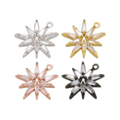 CZ7881 Chic Diamond Jewelry Charm CZ Micro Pave Flower Petal Charm Pendants CZ7881 Chic Diamond Jewelry Charm CZ Micro Pave Flower Petal Charm Pendants