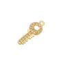 CZ7889 Popular Mini Rainbow Cubic Zirconia Diamond CZ Micro Pave Key Bracelet Charms Pendants