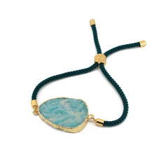 BN4012 wholesale amazon stone jewellery, natural amazonite stone Rope Friend bracelet jewelry for women