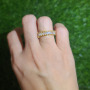 RM1293 New 18K Gold Plated Cubic Zirconia Diamond Micro Pave CZ  Marquise Tennis Eternity Open Rings For Women Ladies