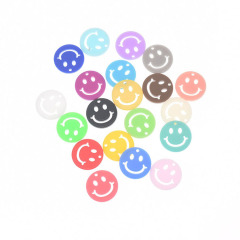 JF8720 Fashion Cute Acrylic Smiley Face Charm Pendant for Jewelry Making,