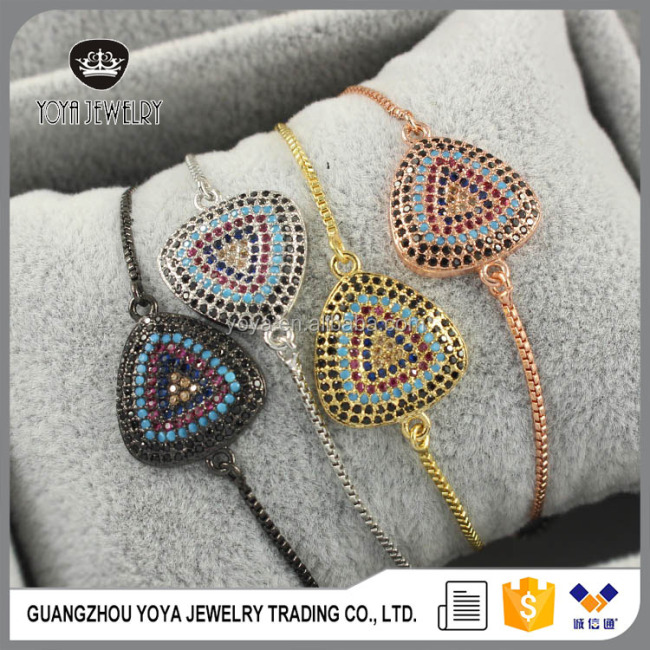 BRZ1363 Fashion cz pave chain bracelet for women