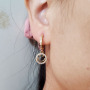 EC1613 Chic Dainty CZ pave infinity earring,mini Gold plated CZ Micro Pave zircon huggies earring for women