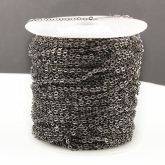 BC1164C Gunmetal Cable Chains,Black Plated Brass Chains Spools, Little Oval Soldered Flat Cable Chains BC1164C Gunmetal Cable Chains,Black Plated Brass Chains Spools, Little Oval Soldered Flat Cable Chains
