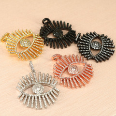 CZ7433 Custom design Cubic Zirconia micro cz pave Evil  Eyes charms ,Fashion jewelry brass Zircon cz Evil Eyes Pendants