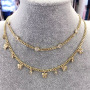 NZ1121 Chic 18k gold plated Diamond CZ Micro Pave butterfly pendant necklace for women