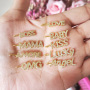 CZ8111 New Dainty Diamond CZ Micro Pave Letter Words Baby Boss Lucky Love Mama Charms for Jewelry Making